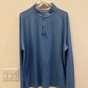 Peter Millar Men's Blue Quarter-Zip Shirt